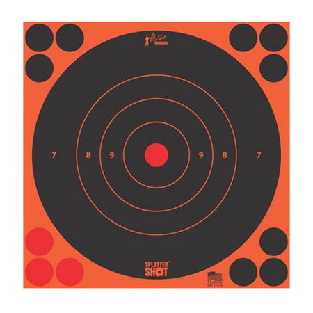 12 Inch Orange Bullseye Splatter Shot Target 12-Pack Bag