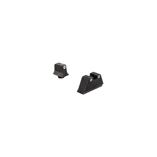 Trijicon Suppressor Height Night Sights for Glock 20/21 - White/Green Front, Black Rear