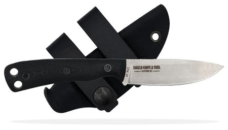 SKT Ascent Mini Fixed Blade Knife Stone Washed Black G10