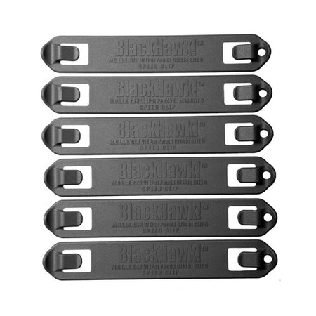 MOLLE Speed Clips 9 Inch Black 6-Pack for STRIKE PALS Platforms
