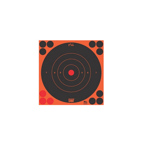 8 Inch Orange Bullseye Splatter Shot Target 30-Pack Bag