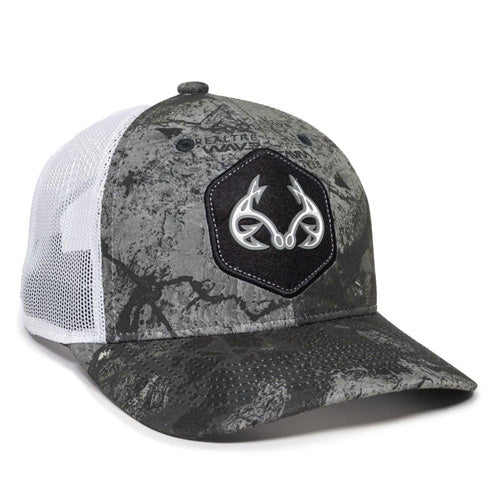 Realtree Fishing WAV3 Hat Mirage Grey White Camo Adult