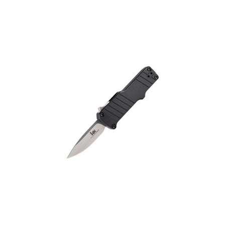 HK Micro Incursion 1.95in OTF Automatic Clip Point Blade Black Aluminum Frame
