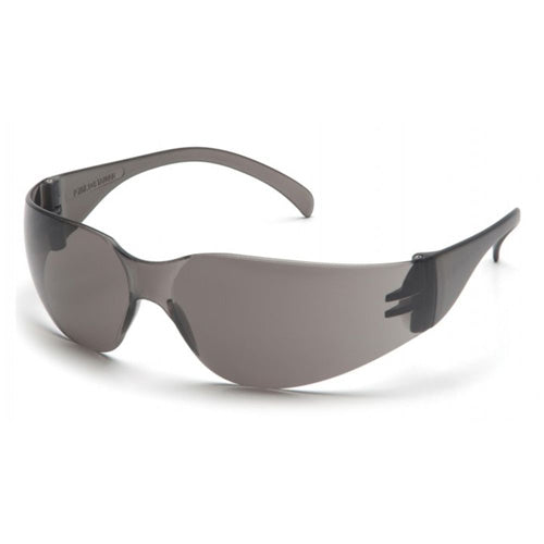 Intruder Safety Glasses Gray Frame Gray Lens Frameless