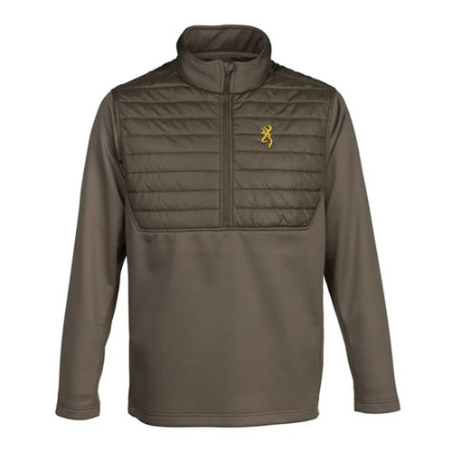 Hybrid 1/4 Zip Shirt Major Brown Large