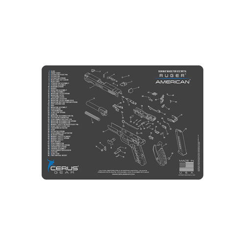 Ruger American Handgun Schematic ProMat Charcoal Gray 12x17