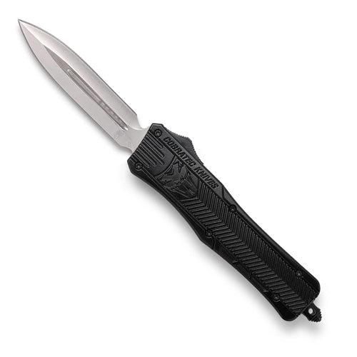 CobraTec CTK-1 Medium Black Dagger Non-Serrated OTF Knife