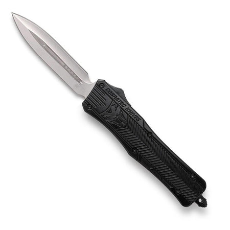CobraTec CTK-1 Medium Black Dagger Non-Serrated OTF Knife
