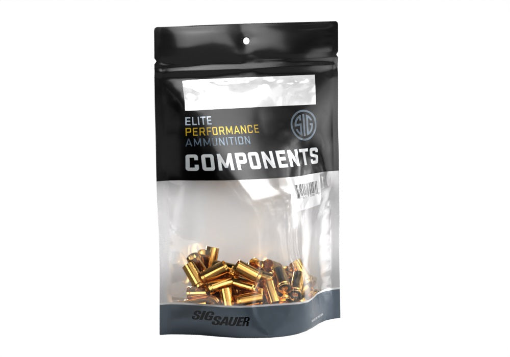 SIG SAUER Unprimed Component Brass Cases 9mm Luger 100ct