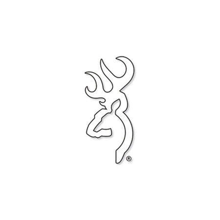Browning Buckmark 4-Inch White Vinyl Decal UV-Resistant
