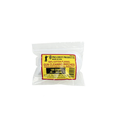 Cotton Flannel Cleaning Patches .45-.48 Cal Black Powder 100 Count