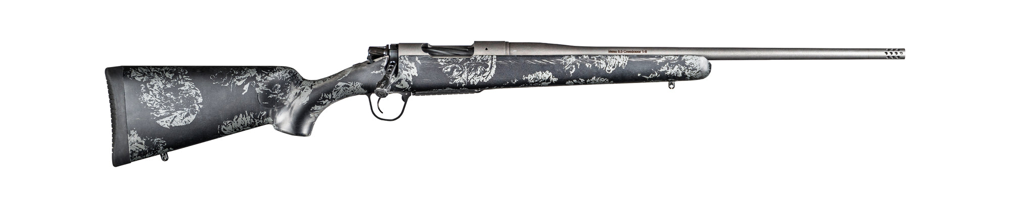 Christensen Arms 8010107800 Mesa FFT 7mm Rem Mag 3+1 22" Threaded Barrel, Tungsten Gray Cerakote, Black with Gray Webbing Stock