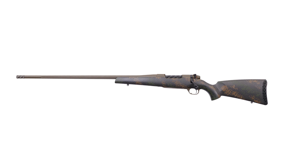 Weatherby MBC20N7MMPL6B Mark V Backcountry 2.0 7mm PRC 3+1 24" Patriot Brown Cerakote Fluted Threaded Barrel, Drilled & Tapped Receiver Carbon Fiber w/Brown & Dark Green Sponge Accents Fixed Peak 44 B