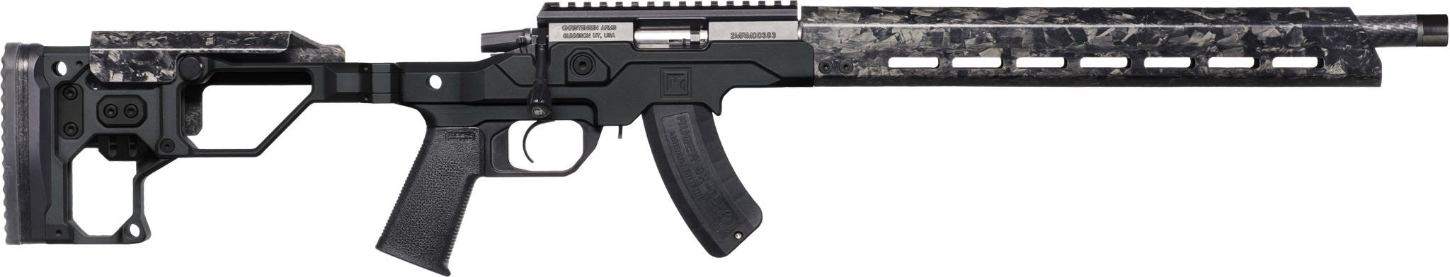 Christensen Arms 8011202002 MPR 22 LR 10+1 20" Carbon Fiber Match Grade Threaded Barrel, Black Nitride Picatinny Rail Receiver, M-LOK Handguards, Black Anodized Adj w/MagneLock Technology Stock, Blac