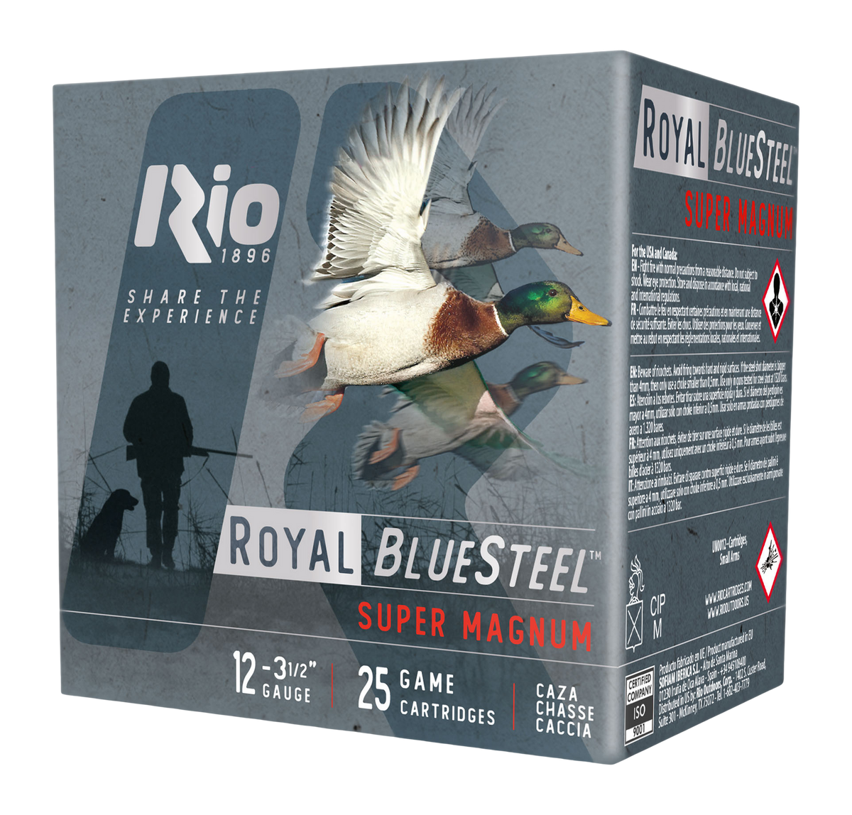 Rio Ammunition Royal BlueSteel Super Magnum 12 Gauge 3.5 in / 3.5 in BB 1-3/8 oz 1550 FPS
