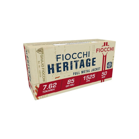 Fiocchi 762TOK Heritage Full Metal Jacket FMJ 88 Grain 7.62x25mm Tokarev 1525 FPS