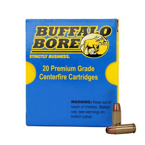 Buffalo Bore Ammunition 33E20 Personal Defense Strictly Business 38 Super +P 147 gr Jacketed Hollow Point (JHP) 20 Per Box/ 12 Cs