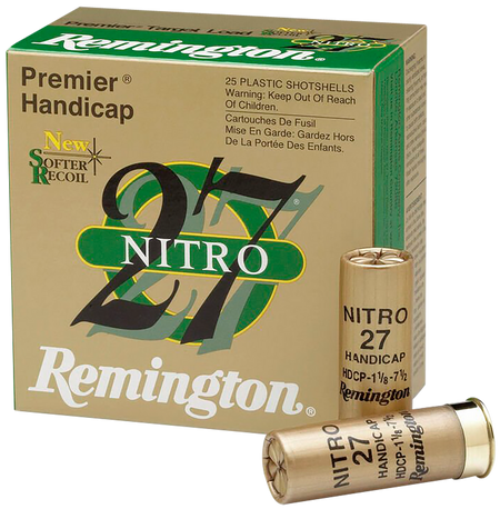 Remington Ammunition 20227 Premier Nitro 27 Handicap Load 12 Gauge (12 ga.) 2.75 in. 1 oz 1290 fps 7.5 Shot