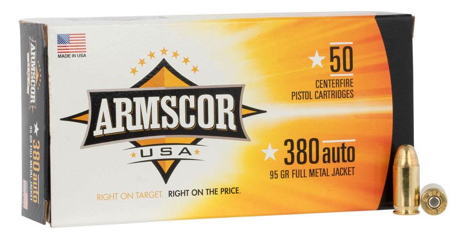 ARMSCOR 380 Auto 95gr FMJ Ammo