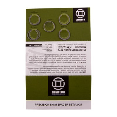 Shim Kit for Mounting Flash Suppressors