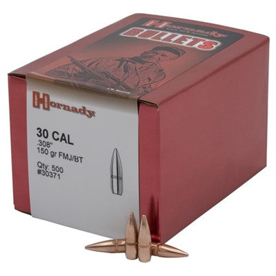 30 Caliber 150gr FMJ Boat Tail with Cannelure Bullets