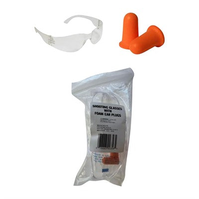 Shooting Glasses and Foam Ear Plugs Combo