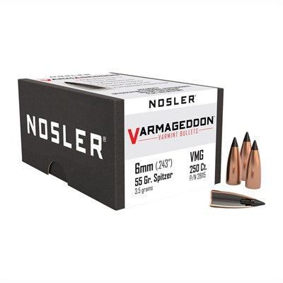 Varmageddon Flat Base Tipped Bullets 6mm 0.243"