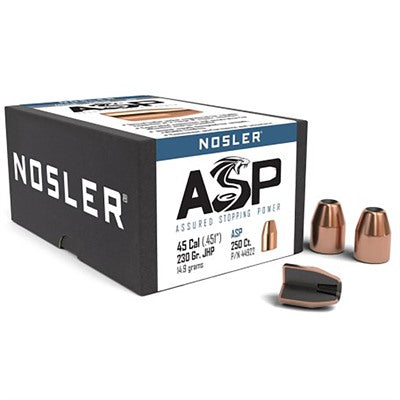ASP JHP Pistol Bullets 45 Cal 0.451" Reloading