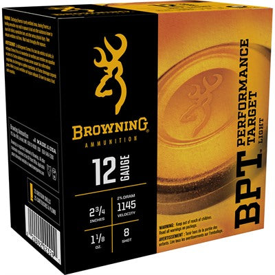 Browning BPT Performance Target Light 12 Gauge 2.75 in / 2.75 in #8 1-1/8 oz