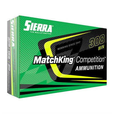 Sierra A220001 Competition Sierra MatchKing Boat Tail Hollow Point BTHP 168 Grain .308 Win / 7.62x51mm
