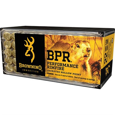 Browning B195122050 BPR Performance Rimfire Performance Jacketed Hollow Point JHP 40 Grain .22 WMR