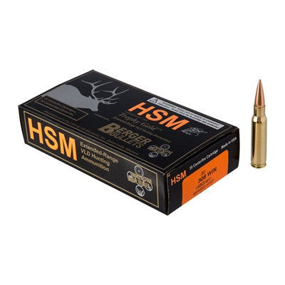 HSM BER308168VLD Trophy Gold Berger Hunting VLD Match  168 Grain .308 Win / 7.62x51mm