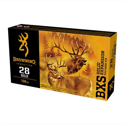 Browning BXS Copper Expansion .28 Nosler 139 gr PolyTip ammo
