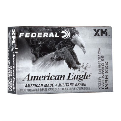 Federal American Eagle XM Military Grade .223 Remington 55 gr FMJ ammo