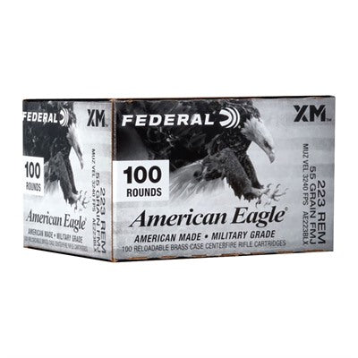 Federal American Eagle XM Military Grade .223 Remington 55 gr FMJ ammo