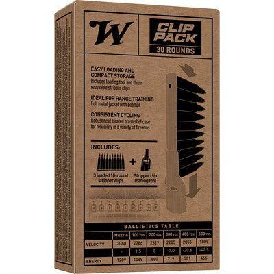 Winchester M855 Green Tip Clip Pack 5.56x45mm NATO 62 gr FMJ ammo
