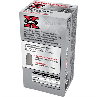 Winchester SUPER-X .32 S&W Long 98 gr Solid ammo