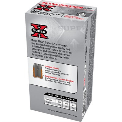 Winchester X38S7PH Super X Jacketed Hollow Point JHP 125 Grain .38 Special