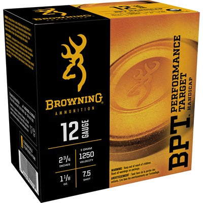 Browning BPT Performance Target Handicap 12 Gauge 2.75 in / 2.75 in #7.5 1-1/8 oz