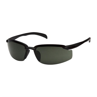 Pyramex Waverton Shooting Glasses Forest Gray Lens Black Frame