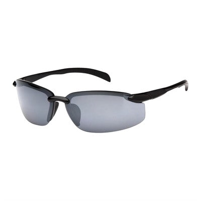 Pyramex Waverton Shooting Glasses Silver Mirror Lens Black Frame