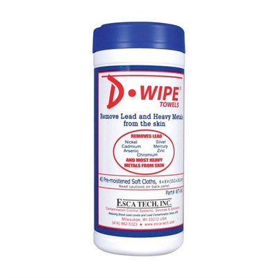 D-Wipe Lead Removal Towelettes 12 Packs of 40 Count