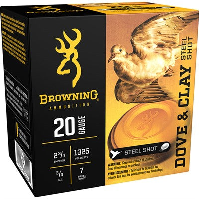 Browning Dove & Clay Extra Distance 20 Gauge 2.75 in / 2.75 in #7 3/4 oz
