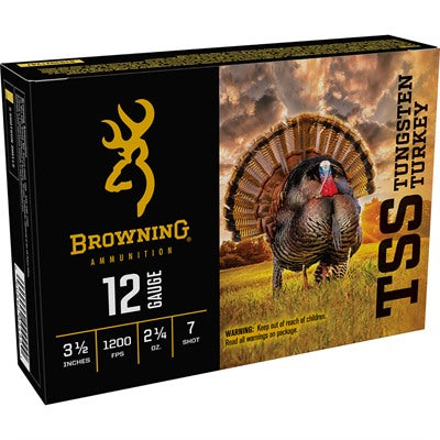 Browning B193921247 TSS Tungsten Turkey 12 Gauge 3.5" 21/4oz 7 Shot 1200 fps
