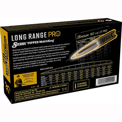 Browning Long Range Pro .28 Nosler 160 gr BTHP ammo