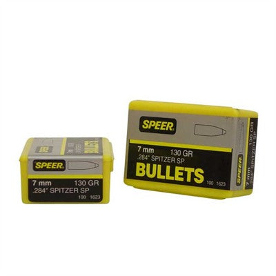 Speer 7mm .284" 130gr Spitzer Soft Point Reloading Bullet
