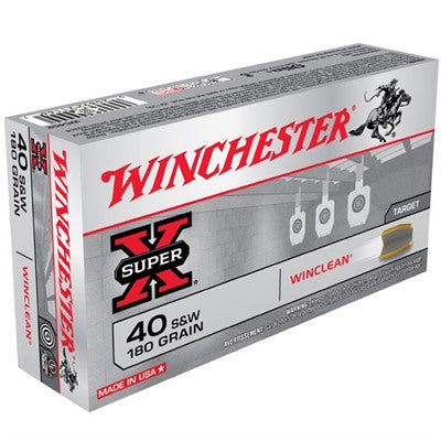 Winchester WC402 Super X Winclean Brass Enclosed Base  180 Grain .40 S&W