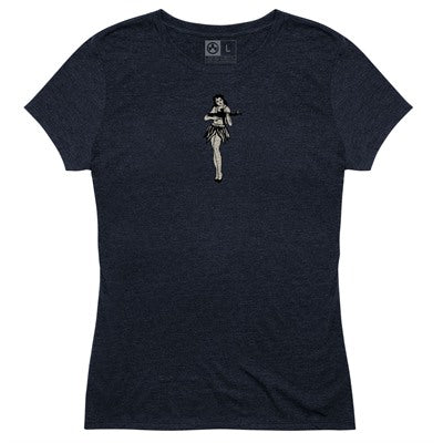Women's Hula Girl Tri-Blend T-Shirt - 3X-Large Navy