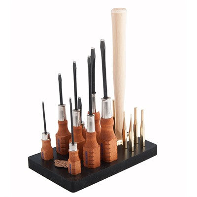 Complete 17-Piece Gunsmith Tool Set with Bench Block