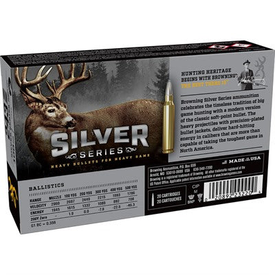 Browning B192602431 Silver Plated Soft Point  100 Grain .243 Winchester